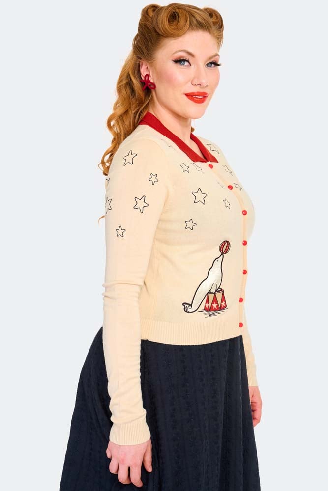Circus Collar Cardigan, Cream