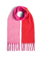 Bea Long Narrow Scarf, Pink & Coral