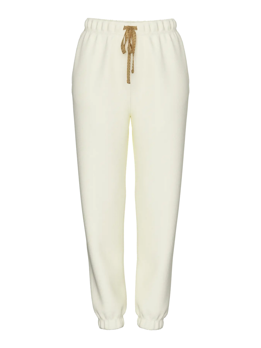 Chilli Sweatpant, White Pepper with Gold