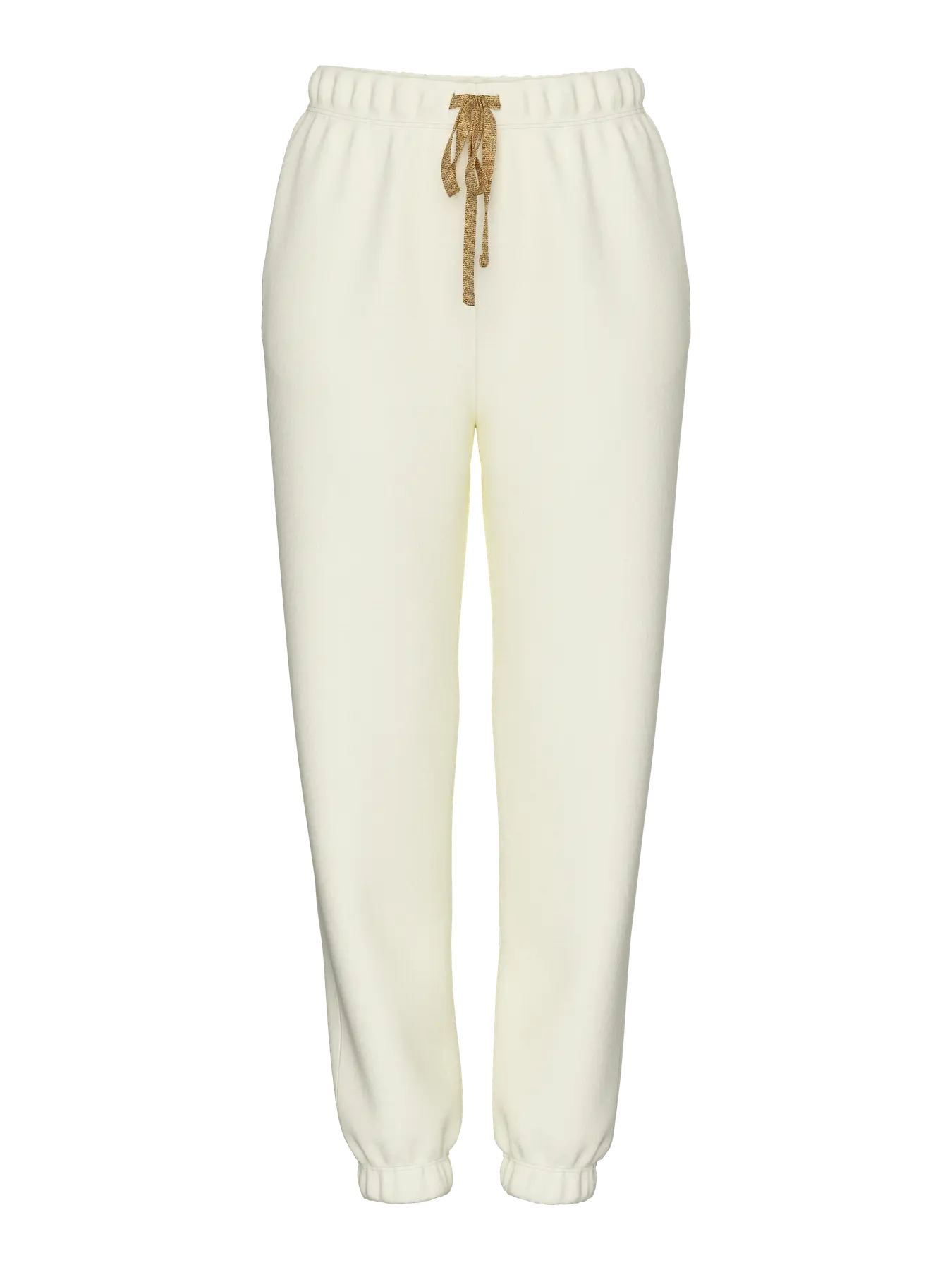 Chilli Sweatpant, White Pepper with Gold