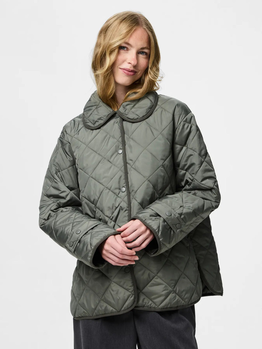 Emily Quilted Jacket, Castor Grey