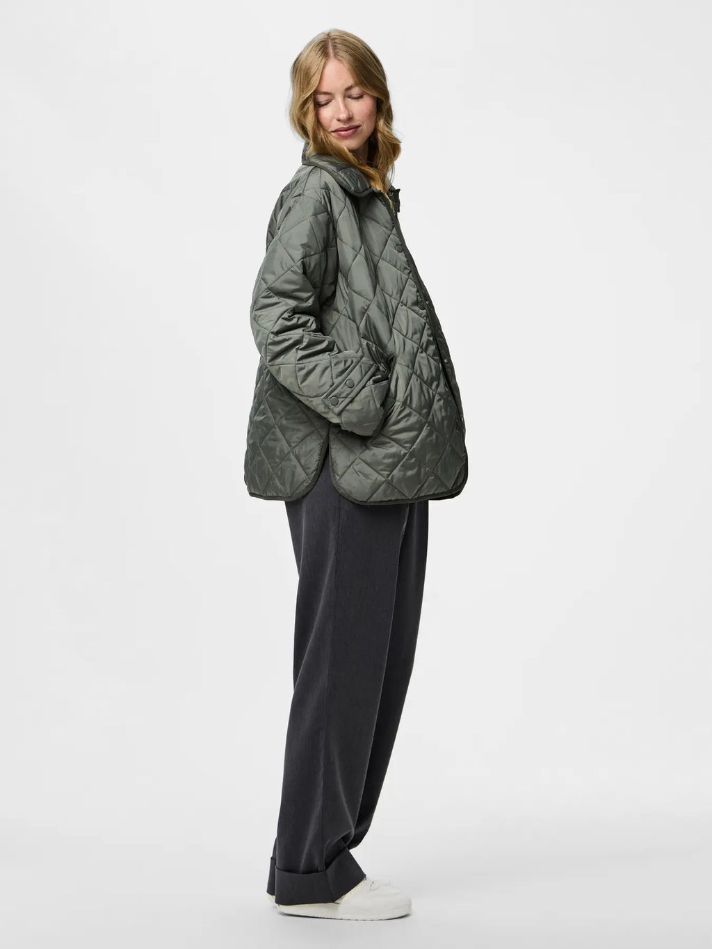 Emily Quilted Jacket, Castor Grey