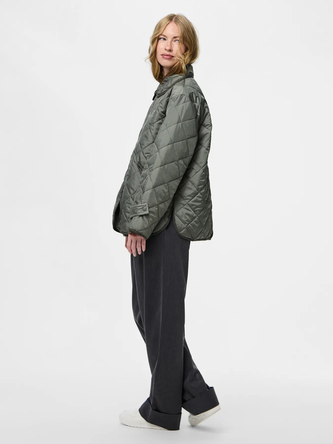 Emily Quilted Jacket, Castor Grey
