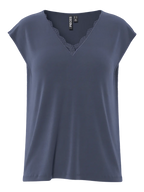 Kamala Lacy V-Neck Tee, Ombre Blue