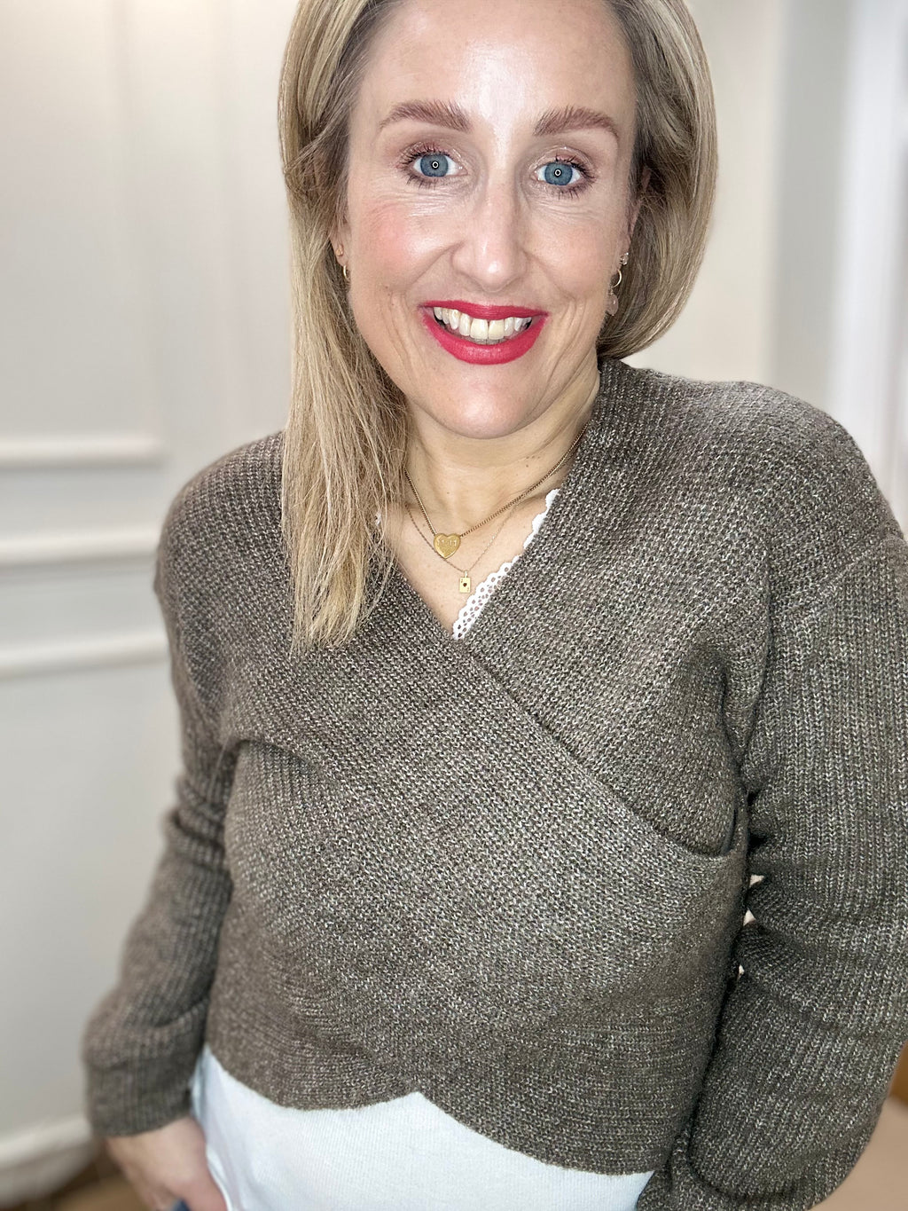 Nanu Wrapover Jumper, Morel