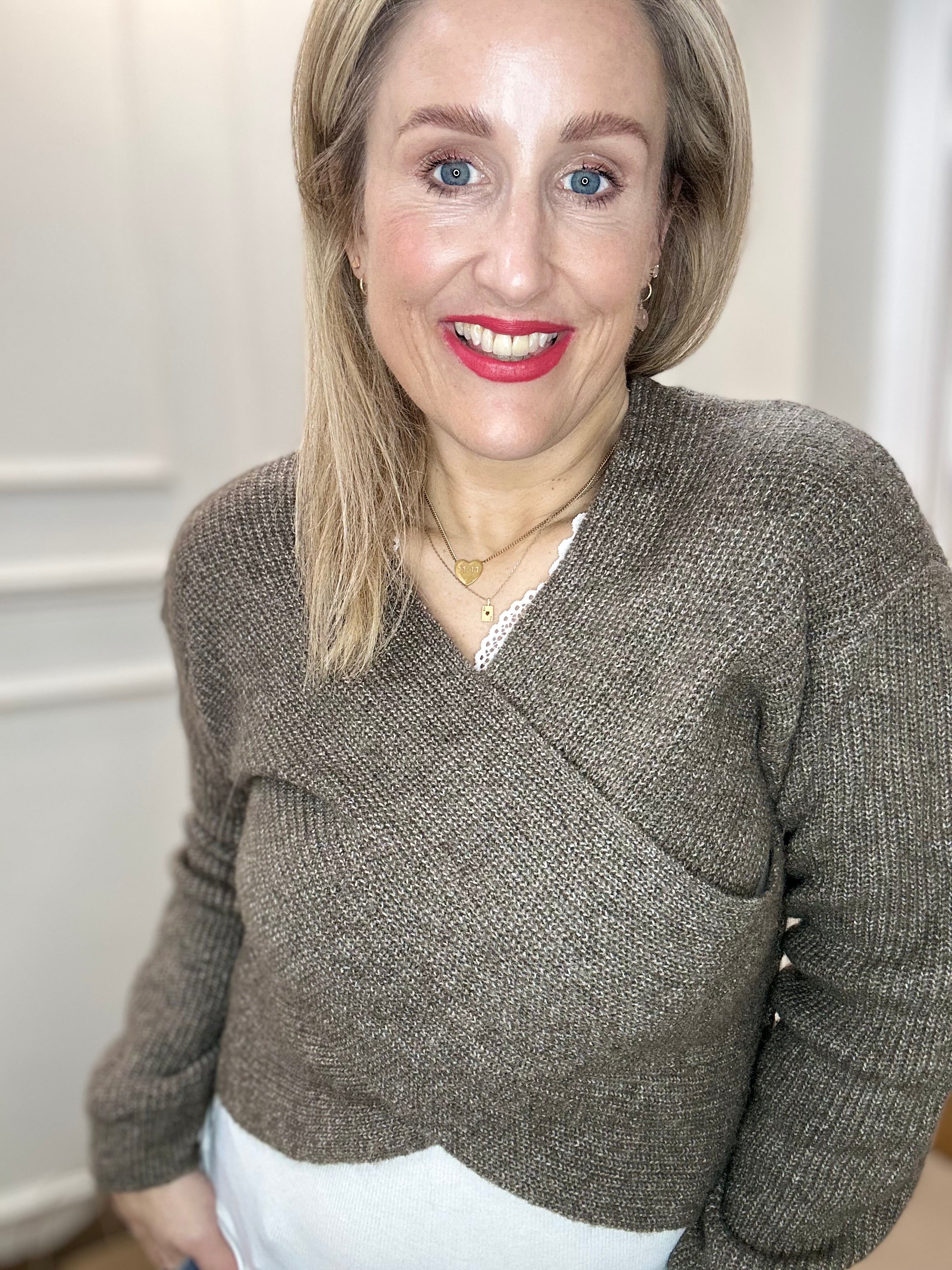 Nanu Wrapover Jumper, Morel