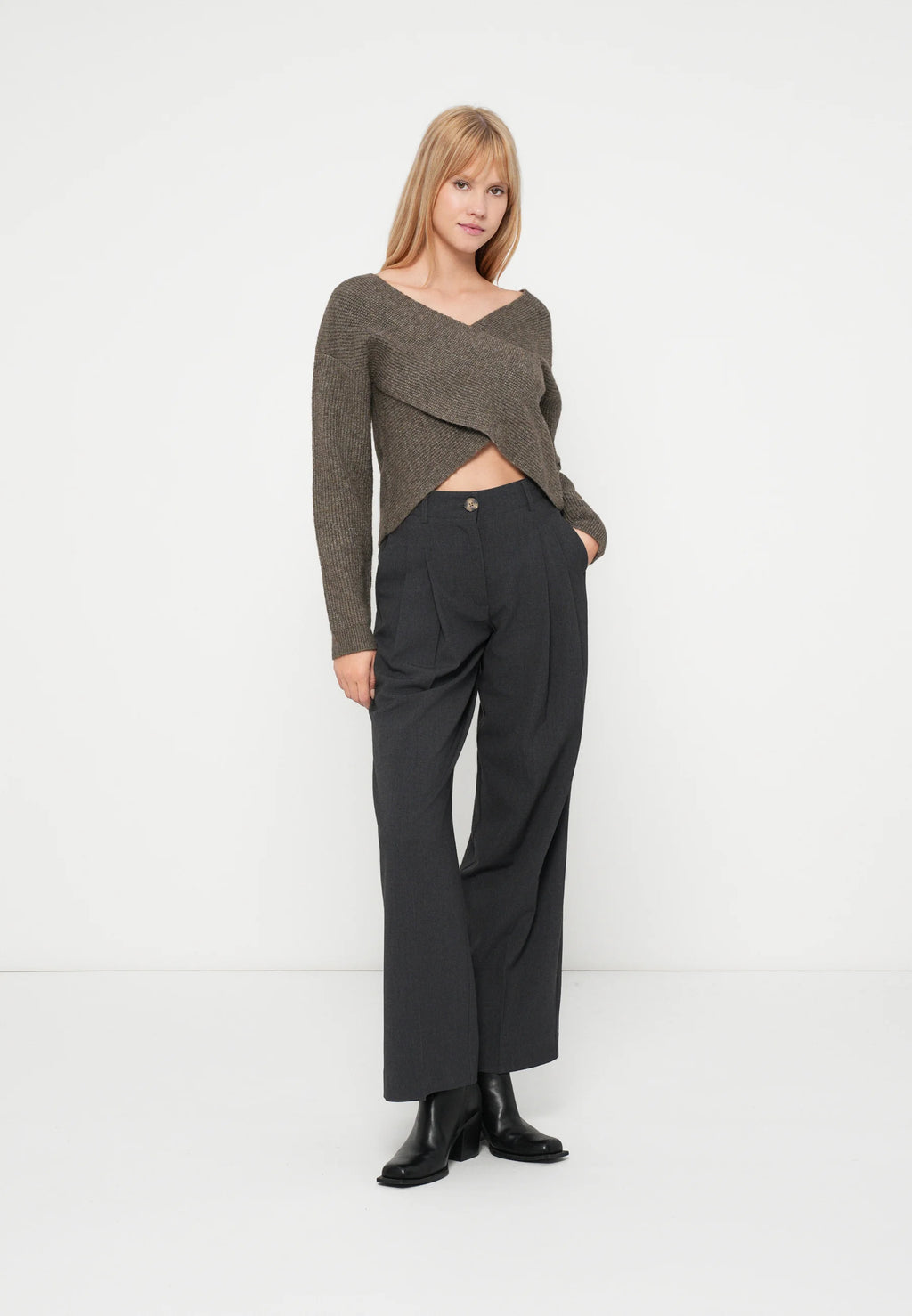 Nanu Wrapover Jumper, Morel