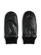 Nellie Leather Mittens, Black
