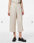 Pia High-Waisted Crop Trouser, Birch & Dark Grey