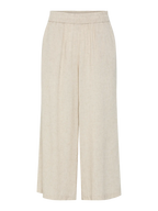 Pia High-Waisted Crop Trouser, Birch Melange