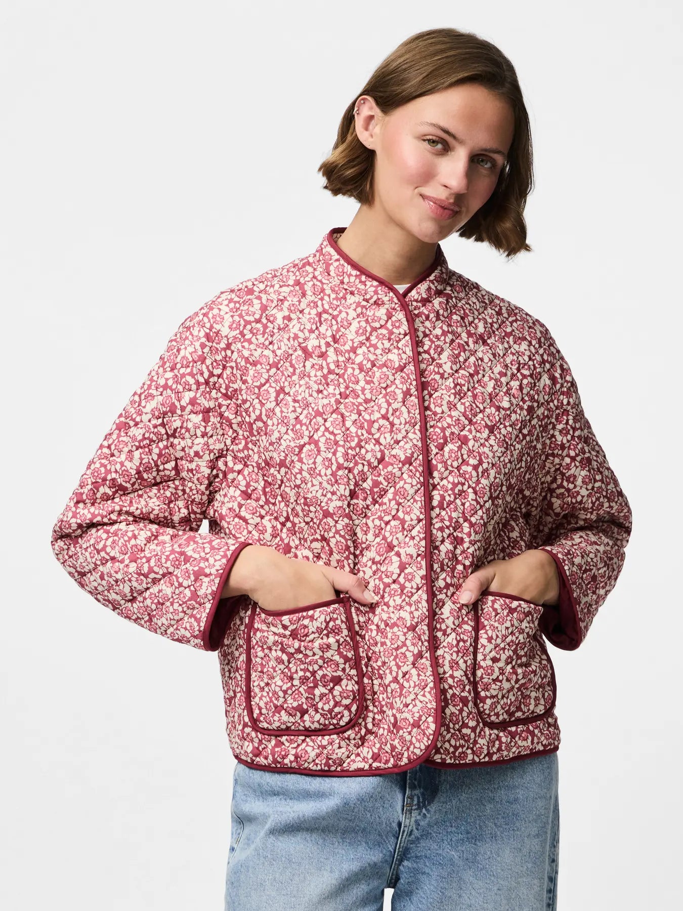 Rikke Quilted Jacket, Slate Rose