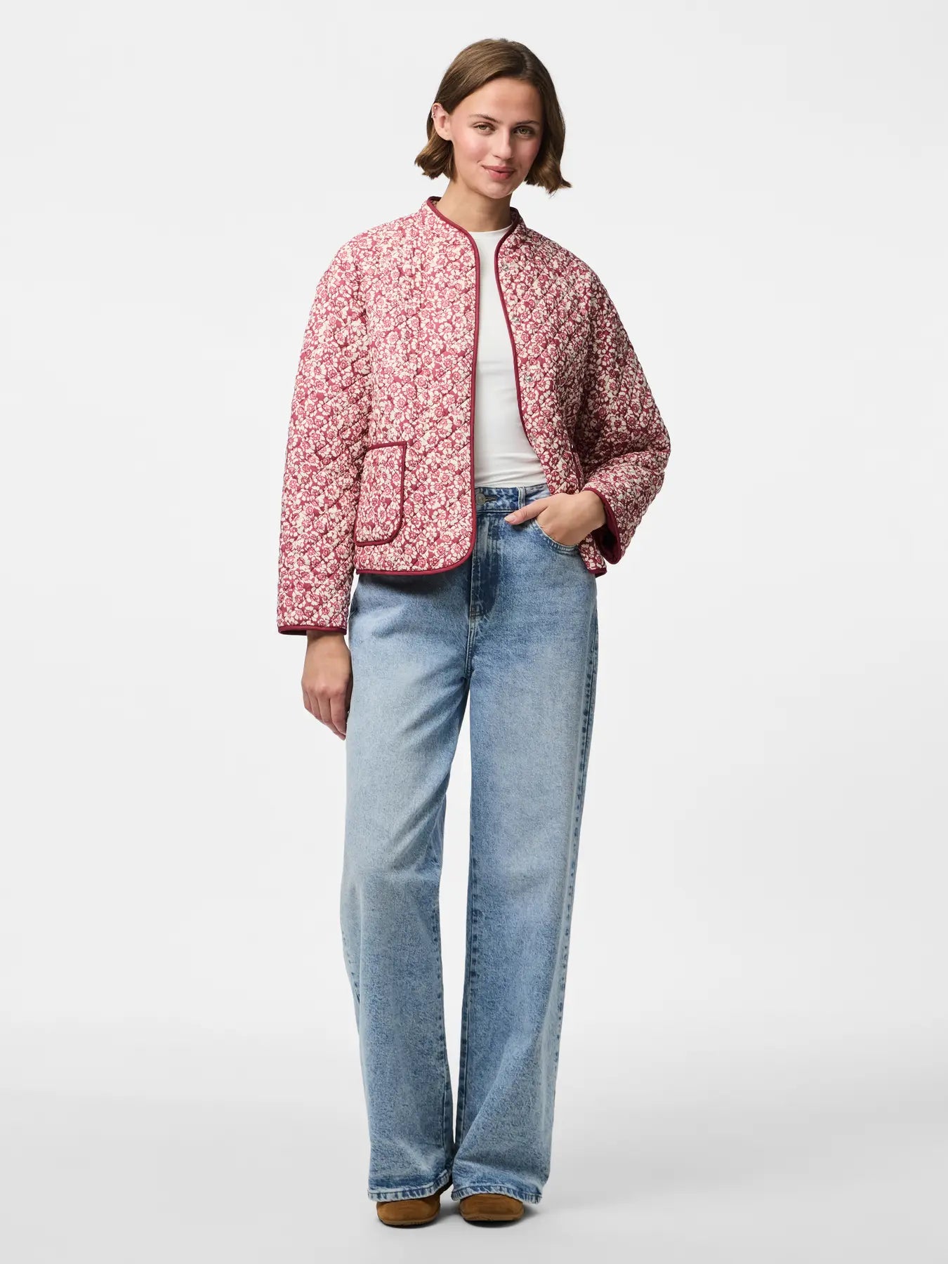 Rikke Quilted Jacket, Slate Rose