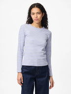 Ruka Long-Sleeved Top, Baby Lavender Stripes