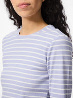 Ruka Long-Sleeved Top, Baby Lavender Stripes