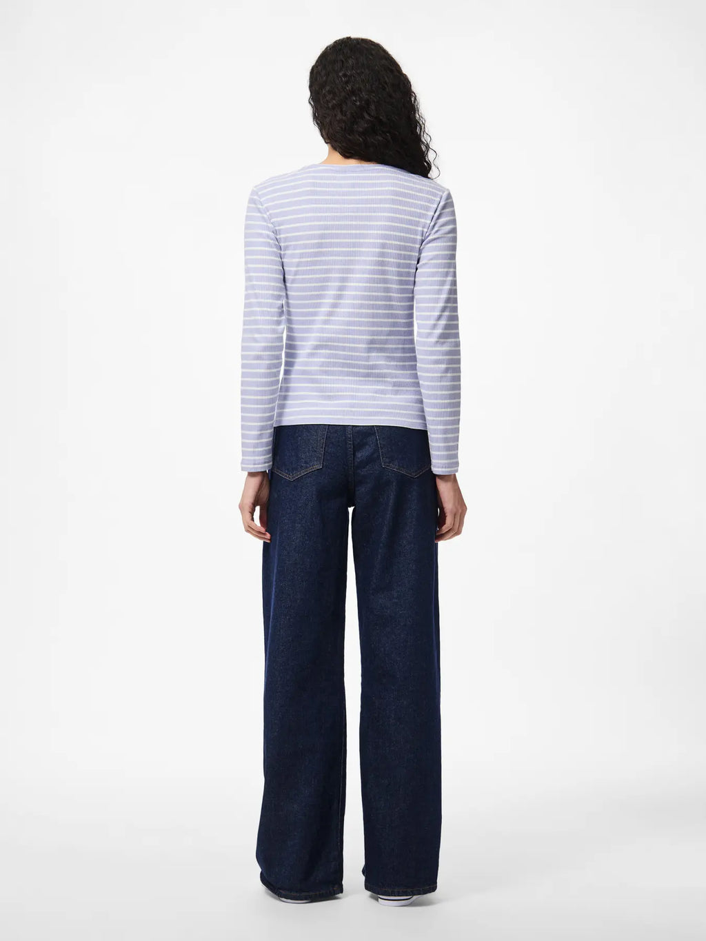 Ruka Long-Sleeved Top, Baby Lavender Stripes