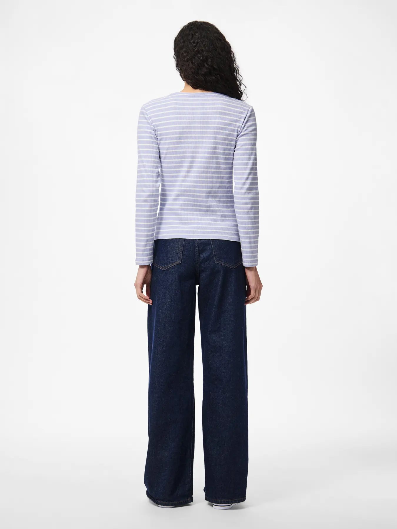 Ruka Long-Sleeved Top, Baby Lavender Stripes