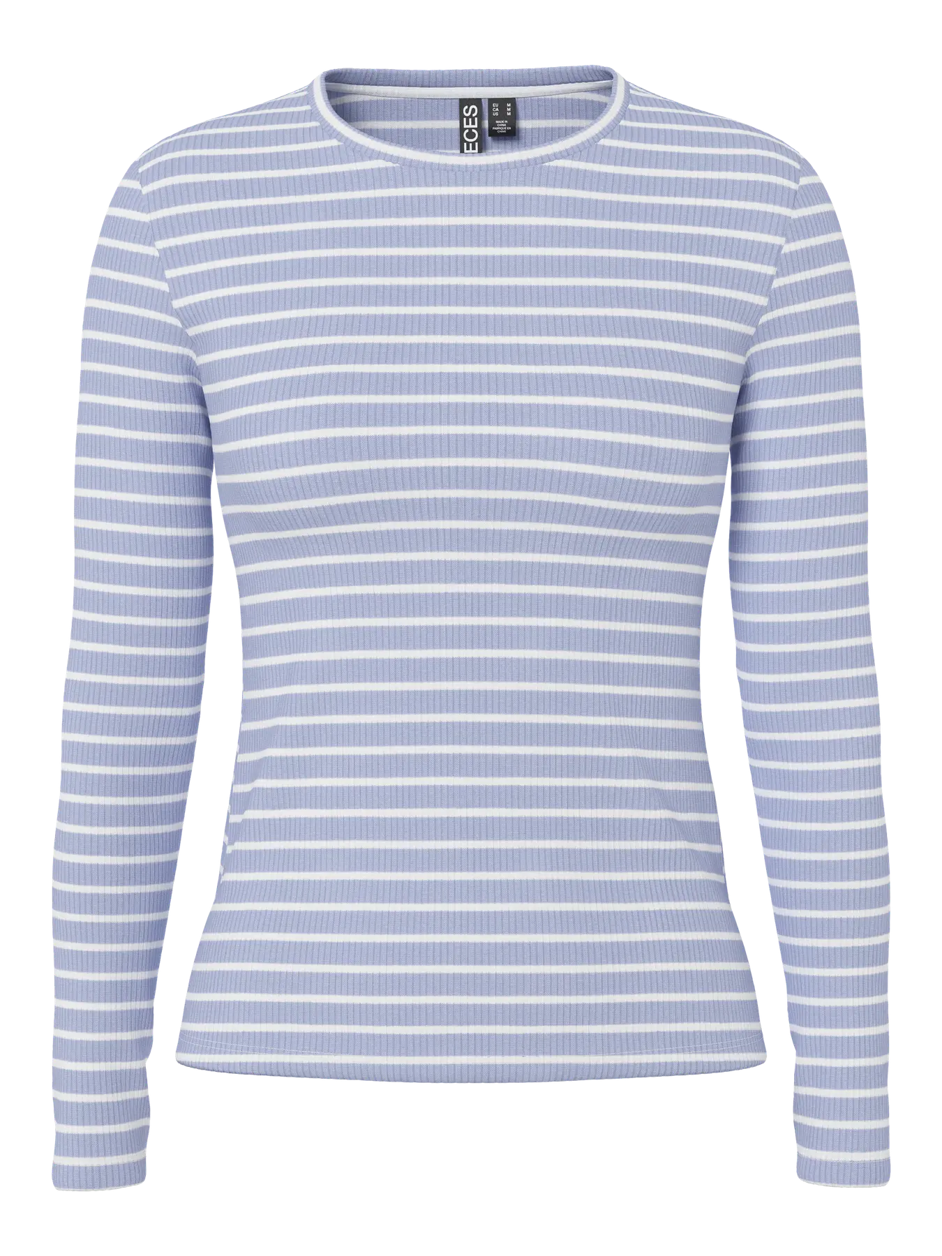 Ruka Long-Sleeved Top, Baby Lavender Stripes
