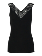 Siri Sleeveless Lacy Top, Black