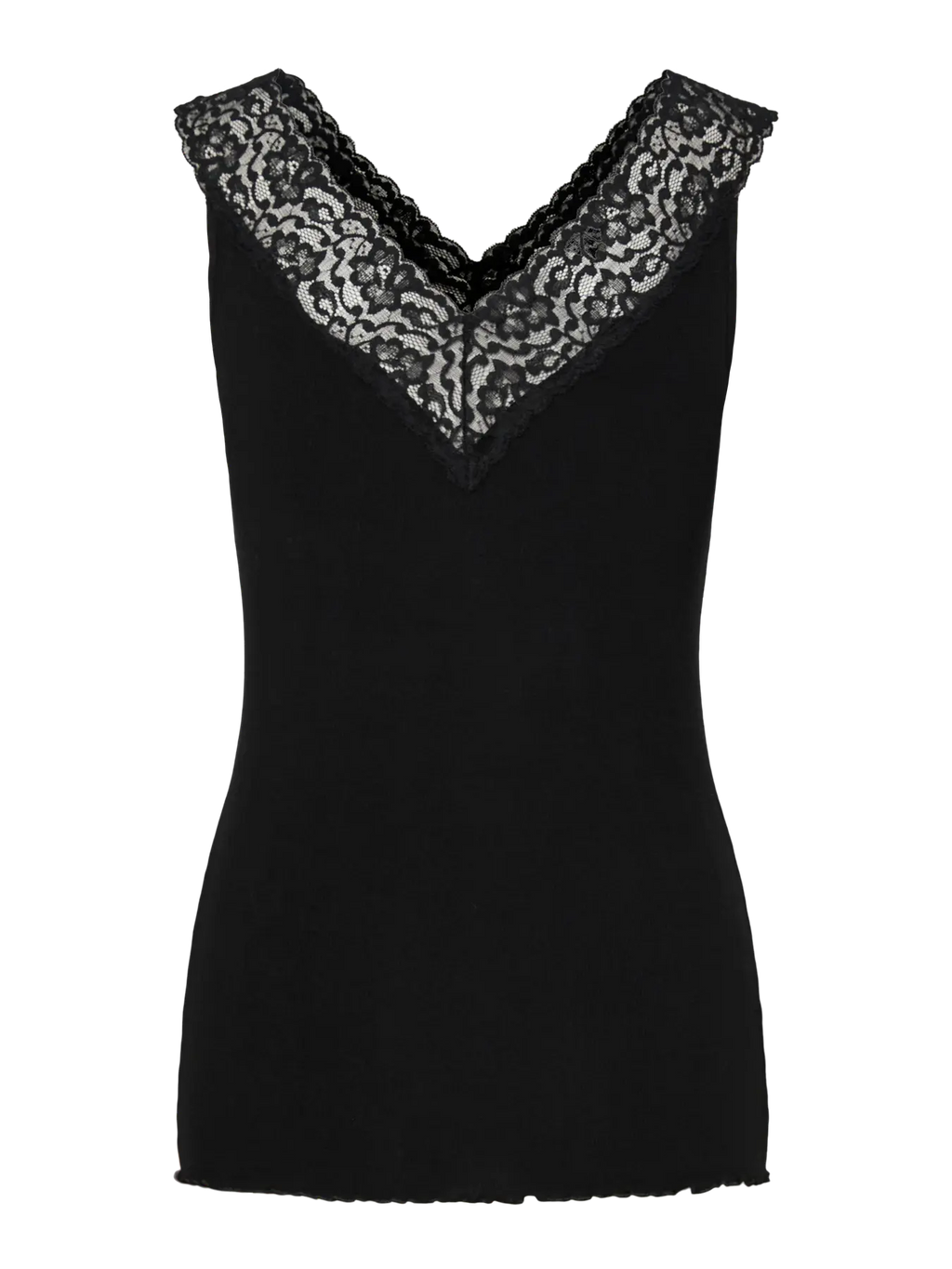 Siri Sleeveless Lacy Top, Black