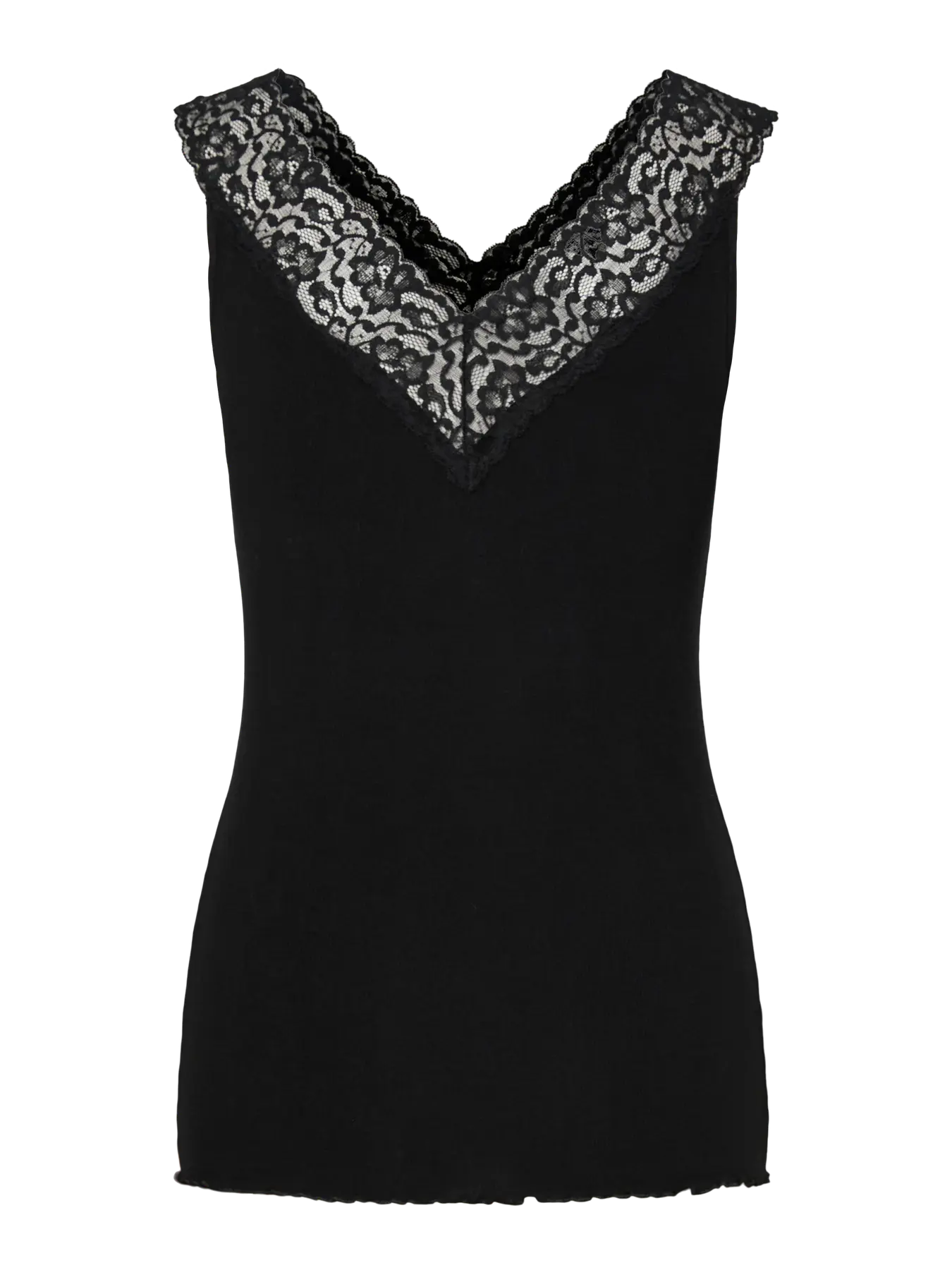 Siri Sleeveless Lacy Top, Black