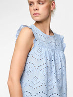 Vilde Top, Cashmere Blue