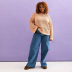 Gala Pointelle Wide Sleeve Jumper, Orange