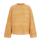 Gala Pointelle Wide Sleeve Jumper, Orange