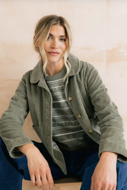 Ash Cord Jacket, Sage Green