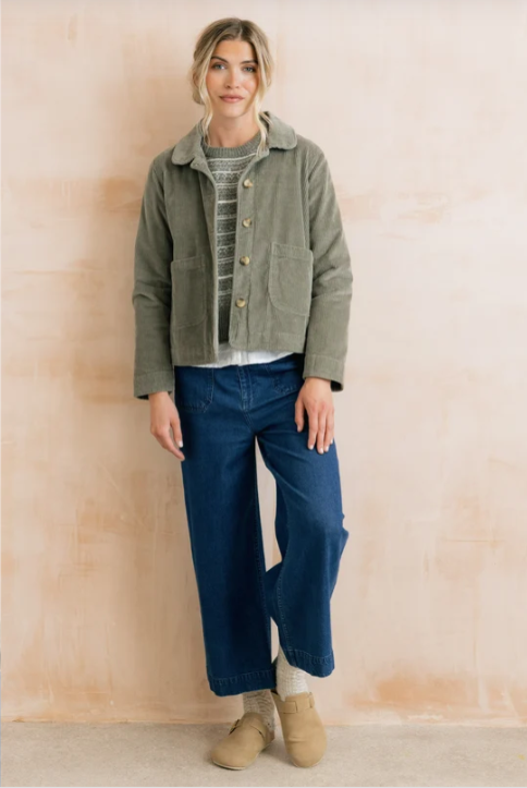 Ash Cord Jacket, Sage Green