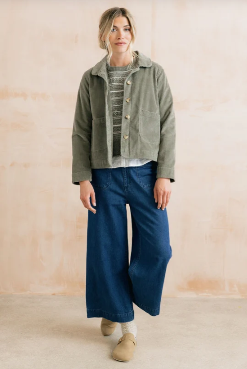 Ash Cord Jacket, Sage Green
