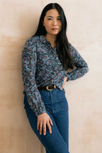 Bowbridge Printed Organic Cotton Jersey Shirt, Blue
