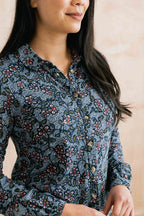 Bowbridge Printed Organic Cotton Jersey Shirt, Blue
