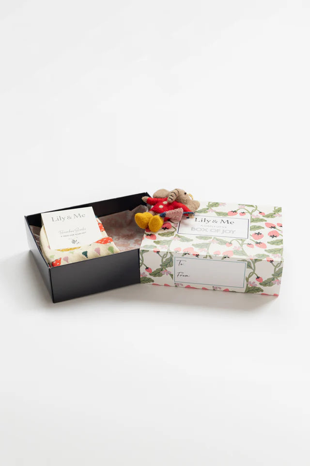 Elodie Elephant Giftbox - Trainer Socks and Decoration
