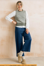 Joan Fair Isle Knit Tank, Sage