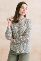 Rachel Organic Cotton Frill Blouse, Antique Pink