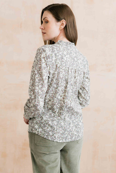 Rachel Organic Cotton Frill Blouse, Antique Pink
