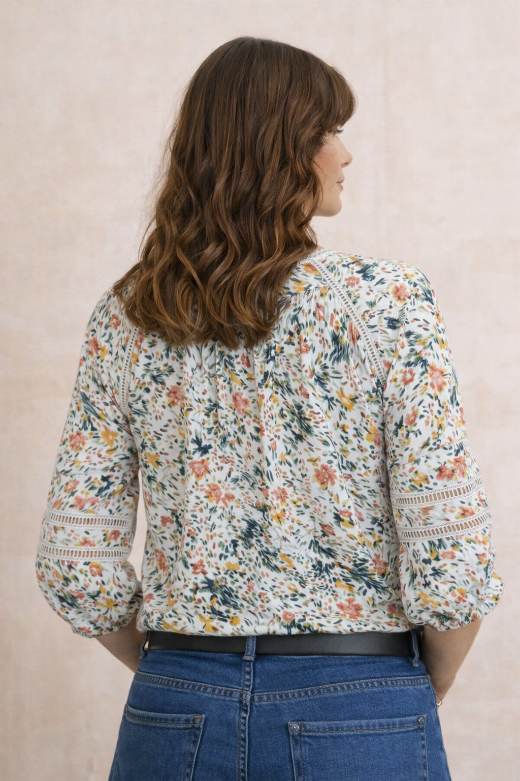 Zoe Cotton Jacquard Blouse, Jardin