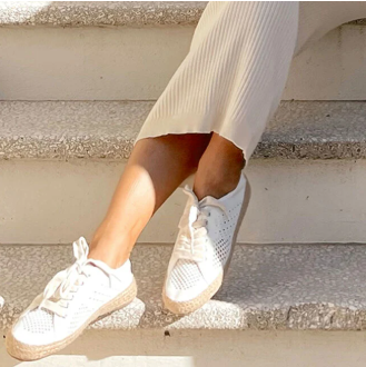 Agonis Mac Espadrille Trainer, Coconut