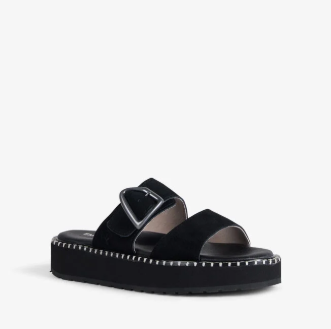 Scarlet Cushioned Sandal, Black