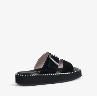 Scarlet Cushioned Sandal, Black