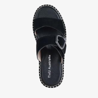 Scarlet Cushioned Sandal, Black