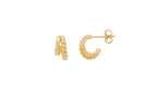 Plain & Twist Double Hoop Earrings