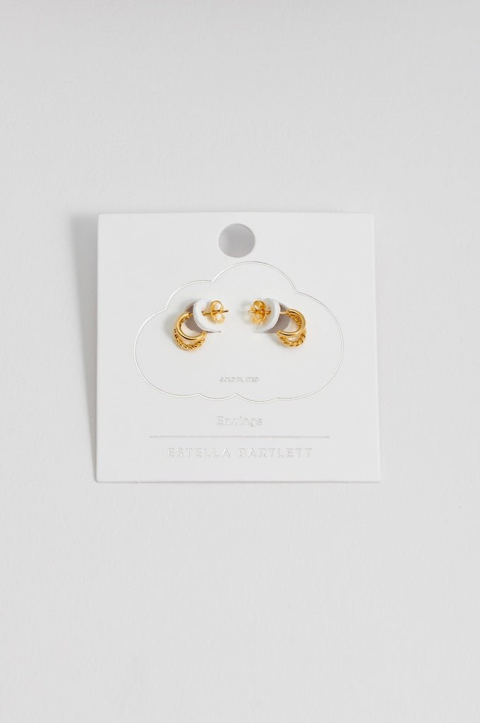 Plain & Twist Double Hoop Earrings