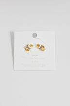 Plain & Twist Double Hoop Earrings