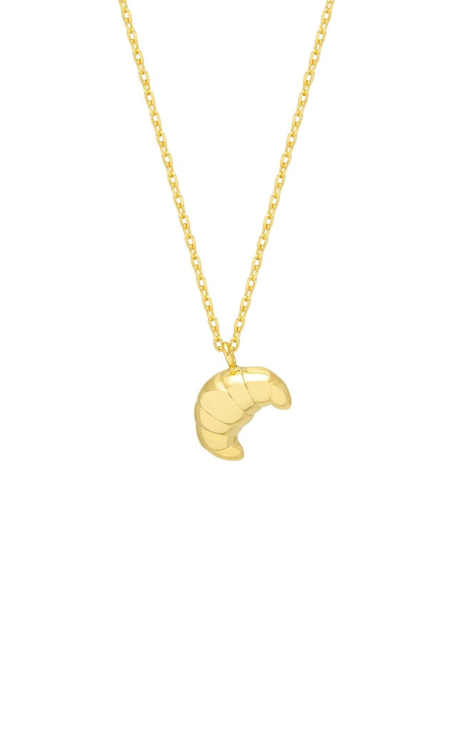 Croissant Necklace, Gold-Plated