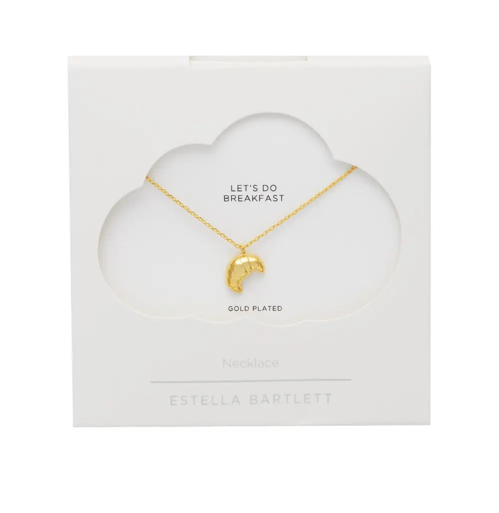 Croissant Necklace, Gold-Plated