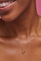 Croissant Necklace, Gold-Plated