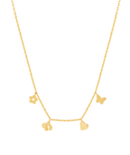 Bee and Butterfly Charm Necklace
