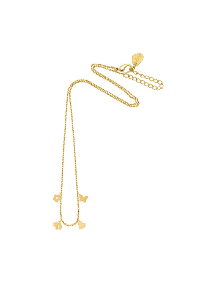Bee and Butterfly Charm Necklace