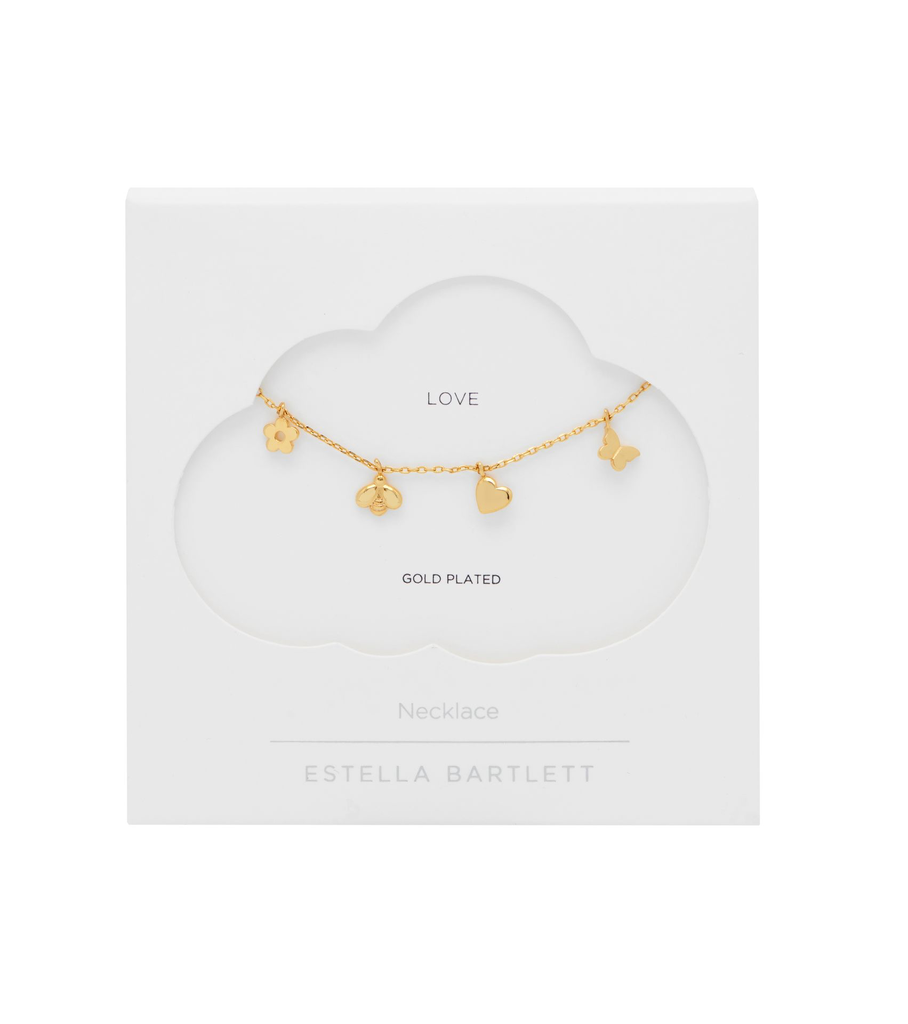 Bee and Butterfly Charm Necklace